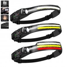 Head light double line LED High Power Waterproof  Rechargeable LED Cob.