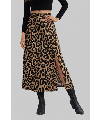 PH Leopard Print Slit Skirt