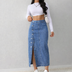 PH Denim Midi Skirt