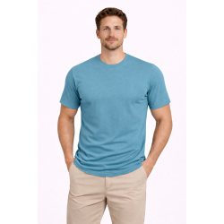 PH Aqua Green Interlock Cotton T-Shirt (280 GSM)